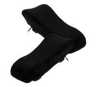 STOBAZA Almohadillas Ergonómicas para Apoyabrazos de Silla Oficina, Cojines Antiestrés para Codos, Material Resistente Negro, para Sillas Gaming y Escritorio, Accesorio para Uso