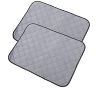 STOBAZA Almohadillas para Orina de Mascotas Pequeñas Lavables Reutilizables 2 Piezas, Lecho para Hámster y Cobaya, Tapete Absorbente de Poliéster Gris Tamaño S 60x45 Cm para Jaulas