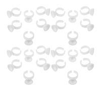 STOBAZA Anillos para Vasos de Tatuaje y Microblading 500 Piezas Soporte de Adhesivo para Extensiones de Pestañas Vasos Desechables Pequeños en Forma de Anillo Uso Profesional