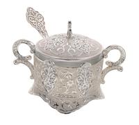 STOBAZA Azucarero con Diseño Tarro de Condimentos con Tapa y Cuchara Dosificador para Azúcar y Especias Recipiente para Cocina y Hogar Elegante