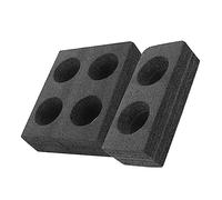 STOBAZA Bandeja para Transportar Bebidas Frías Soporte para Tazas al Aire Libre, Espuma de Protección Negra, 2 Piezas (soporte 2 y 4 Agujeros), Adecuado para Cafeterías y Servicios