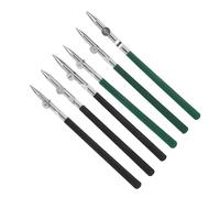 STOBAZA Bolígrafos de Dibujo Lineal Ajustables 6 Piezas Punta de de Pato para Trazado Preciso Tinta Enmascaradora Líquida Colores Verde y Negro Ideales para Acuarela Cartografía y