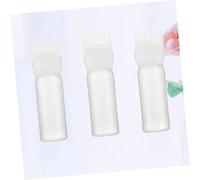 STOBAZA Botella Aplicadora de Tinte Blanco 3 Pcs con Peine y Escala para Salón de Belleza