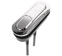 STOBAZA Botón de Descarga del Inodoro Botón Pulsador del Inodoro Doble Descarga ABS Plata Forma Ovalada Tamaño de Orificio 9-9,5cm X 3-4cm para Varios Estilos