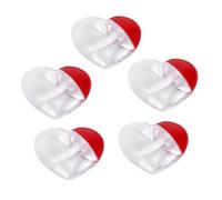 STOBAZA Brillo Labial Vacíos de Plástico Juego de 5 Tubos en Forma de Corazón, Portátiles y Rellenables para Viaje y Uso en Casa