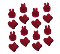 STOBAZA Cabello Tela Cómoda 16 Pinzas Pequeñas Diseño de Corazón y Cabeza de Conejo, Color Rojo y Diseño Compacto para Diversas Ocasiones