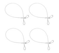 STOBAZA Cables de Seguridad para Luces de Escenario 70 Cm de Acero Inoxidable 4 Piezas Capacidad Carga 20 Kg para Suspensión Iluminación en Conciertos y Fiestas