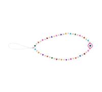 STOBAZA Cadena para Móvil Abalorios de Corazón y Ojo Demoníaco, Pulsera Antipérdida de Acrílico y Arcilla Suave, Correa Decorativa para Teléfono de 25,5 Cm, Accesorio Cómodo para Uso