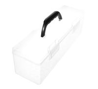 STOBAZA Caja De Almacenamiento De Pinceles Transparente con Asa Organizador De Pintura para Herramientas De Artista Multifuncional para Materiales De Pintura y Pequeñas Manualidades El EST