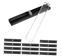 STOBAZA Caja de Bolígrafos Transparente y Vacía para Obsequio, 12 Unidades, Estuche de Plástico Pequeño Negro, Organizador Portátil para Bolígrafos, Adecuado para Celebraciones