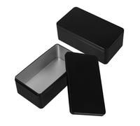 STOBAZA Caja de Hojalata 2piezas con Tapa para Almacenamiento de Té y Dulces, Diseño Elegante, Material Resistente y Gran Capacidad para Guardar Dinero y Regalos