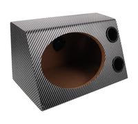 STOBAZA Caja Trapezoidal para Subwoofer de Coche Carcasa de Madera PVC 69 Caja del Sistema de Sonido del Vehículo Trapezoidal para Automóviles Mejora Audio en Coche