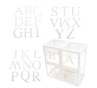 STOBAZA Cajas De Globos Letras Decorativas Para Fiestas Accesorio Fotográfico Delicado Para Shower Letras Blancas
