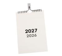 STOBAZA Calendario de Pared 2027 Minimalista en Papel Blanco con Decoración para Colegio, Planificación Mensual y Organización Familiar Hogar