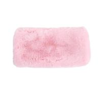 STOBAZA Calentador de Manos de Piel Sintética Rosa Manguito Extra Largo, Cojín de Peluche Suave para Invierno, Portátil 36x21x10 Cm, Manguito Calentador para Clima Frío y Deportes al Aire