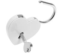 STOBAZA Candado Pequeño con Llave en Forma de Corazón de Aleación de Zinc para Bolsos y Cajas de Joyas, Fácil de Llevar y Seguro para Uso Diario