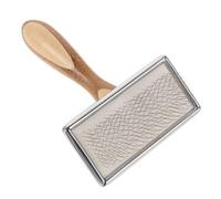 STOBAZA Cepillo Cardador Manual Mediano para Fieltrar Lana Aguja Herramienta Portátil de Madera para Proyectos DIY Cepillo de Mano para Artesanía y Cuidado de Fibras