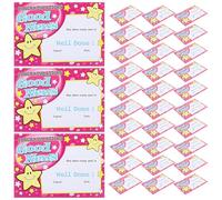 STOBAZA Certificados de Premios por Desempeño, Papel Grueso Tamaño A6, Color Púrpura, 100 Hojas, Útiles Escolares para Incentivar y Motivar Estudiantes en Actividades Escolares