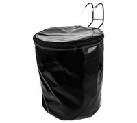 STOBAZA Cesta Delantera para Bicicleta Plegable con Doble Cremallera Lona Negra con Tapa y Base Rígida Bolsa Multifuncional para Compras Verduras y Transporte de Mascotas Pequeñas