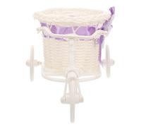 STOBAZA Cesta en Forma de Triciclo de Color Claro, Decoración Creativa y | Plástico, Estilo Chic, Ornamentación y Almacenamiento, Adecuado como Centro de Mesa para Eventos