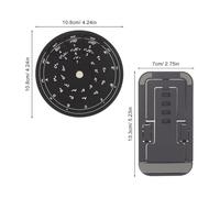 STOBAZA Círculo de Quintas para Guitarra Rueda de Acordes de Aluminio con Diseño Portátil Herramienta de Teoría Musical con Perilla Giratoria para Navegación Rápida para Principiantes y