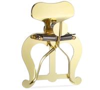 STOBAZA Clip de Lira para Trombón Color Dorado Soporte Plegable para Partituras Aleación Resistente Sujeción Firme para Banda de Marcha Accesorio Práctico para Instrumentos Musicales