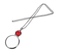 STOBAZA Collar Lupa Colgante Ligera de Aleación de Zinc y Vidrio para Lectura y Costura, Accesorio Portátil Adecuado para Obsequio y Uso Diario
