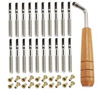 STOBAZA Conjunto de Clavijas de Lira para Arpa de Lira, Accesorios de Afinación Metal y Madera, 1 Set para Músicos y Ajuste Fino del Instrumento