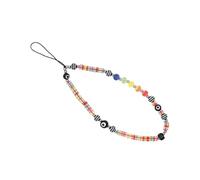 STOBAZA Correa de Muñeca Bohemia para Móvil Cuentas Acrílicas Multicolor Pulsera Antipérdida de 32 CM para Teléfono Adorno Decorativo y Llavero Funcional