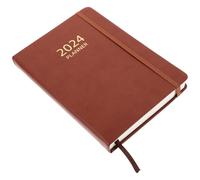 STOBAZA Cuaderno Anual de Planificación Diaria A5 Tapa Blanda Marrón, Bloc de Notas para Oficina y Viaje, Planificador Diario Ligero y Práctico para Horarios y Organización Personal