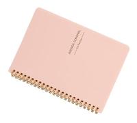 STOBAZA Cuaderno de Notas A5 Portátil Espiral Cuaderno de Planificación para Estudiantes Tapa Mate Transparente Rosa para Tomar Apuntes y Uso Escolar