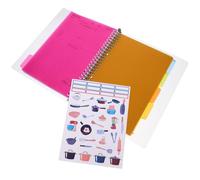 STOBAZA Cuaderno de Planificación de Recetas de Cocina DIY Recambios Tapas Duras Color Azul Claro Cuaderno de Recetas Caseras para Anotaciones y Listas de Ingredientes