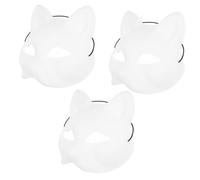 STOBAZA de Gato Blanca para Pintar DIY Kit de para Manualidades Plástica Ligera y para Fiestas de Cumpleaños y Decoración Temática de Gatos