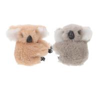 STOBAZA Decoración de Koala para Manijas de Espejos Retrovisores de Motocicleta Juego de 2 Unidades Color Caqui y Gris Accesorio para Motos y Scooters Diseño Compacto y Fácil