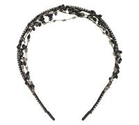 STOBAZA Diadema Aro Elegante Negros de Cristal para Boda Gemas de Imitación de Aleación de Zinc y Rhinestone para Mujer en Eventos y Playa