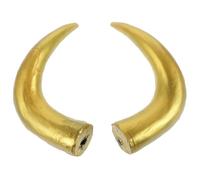 STOBAZA Diadema de Cuerno de Buey Artificial Dorado de Pvc para Halloween y Decoración del Hogar Diseño Creativo y Realista para Accesorios DIY