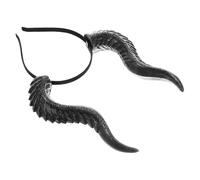 STOBAZA Diadema de Cuernos de Resina Plateada para Halloween y Cosplay, Ligera Ajuste, Adecuado para Fiestas de Disfraces y Mascaradas