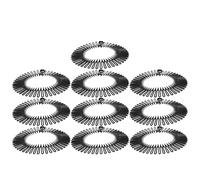 STOBAZA Diadema Peine Elástico Plástico Negro, Set de 10 Piezas Flexibles y Circulares, Ajustable para Todo Tipo de Cabello, Adecuado para Maquillaje, Ducha y Deporte, Accesorios Cabello