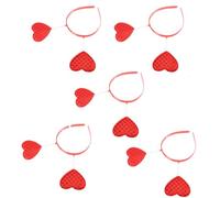 STOBAZA Diademas Cabello Forma de Corazón, 5 Unidades, Metálicas Duraderas en Color Rojo para San Valentín y Año, Accesorios Femeninos para Fiesta y Uso Diario
