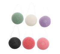 STOBAZA Esponjas De Limpieza Facial Naturales Para Maquillaje 6 Unidades Tamaño Medio Exfoliantes Para Piel Sensible Uso Diario Cuidado Personal