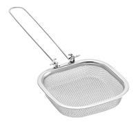 STOBAZA Espumadera De Malla Cuadrada De Acero Inoxidable Freidora Plegable Cucharón Espumadera De Malla Fina De Aceite Colador Cuchara Freír Cocina Con Mango Para