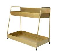 STOBAZA Estante de Almacenamiento de Maquillaje de Hierro de Dos Organizador Multifunción para Cosméticos y Artículos de Tocador para Escritorio Baño y Dormitorio Estilo Sencillo y