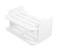 STOBAZA Estante de Pared Doble para Router y Cámara Soporte Resistente para Almacenamiento de Cables y CD Montaje sin Taladro para Sala de