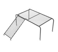 STOBAZA Estante metálico para gallinero con Plataforma y Escalera, Soporte Resistente para Ejercicio y Descanso de en Espacios pequeños