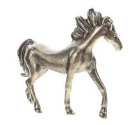 STOBAZA Estatua de Caballo de Latón Retro para Escritorio Escultura Metálica de Caballo Adorno Decorativo para Oficina y Hogar Feng Shui de Inmediato