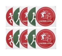 STOBAZA Etiquetas Adhesivas de Precaución para Vidrio Pegatinas para Puertas de Vidrio 36 Unidades Diseño Llamativo Colores Vibrantes Ideales para Oficinas y Tiendas