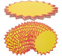 STOBAZA Etiquetas de Precio Pop Grandes 11X8 CM 100 Hojas de Cartón Resistentes para Publicidad Supermercados Tiendas y Mercados Señales de Precios Llamativas para Productos Básicos