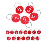 STOBAZA Etiquetas Numeradas con Argollas de Hierro Resistente para Organización Restaurantes Cafés y Guardarropas Etiquetas para Identificación Fácil y Duradera