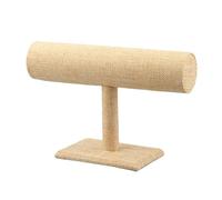 STOBAZA Expositor Para Pulseras Y Relojes De Yute Soporte Organizador De Joyería Para Exhibición En Casa Y Tienda 6X6X3.3 Pulgadas