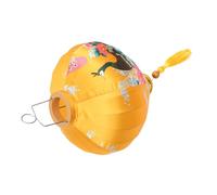 STOBAZA Farol Colgante Vietnamita de Seda Dorado 30 Cm, Linterna Asiática Resistente al Agua, Decoración Artesanal para Fiestas y Jardín, Linterna Colgante para Exteriores,